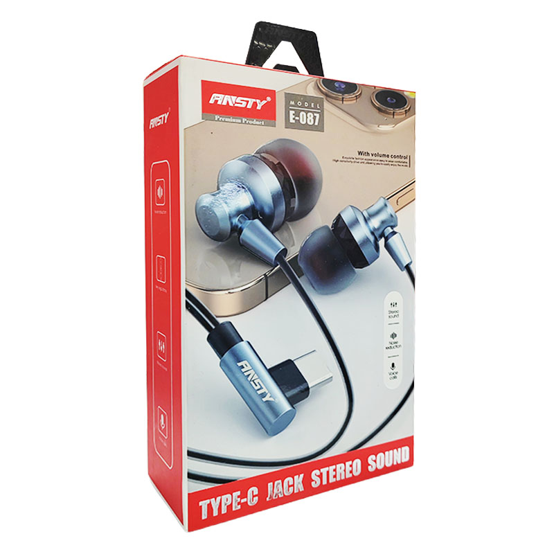 هندزفری سیم‌دار تایپ سی Ansty E-087